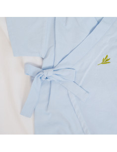 kimono-salopetă pentru bebeluși și copii din bumbac albastru 2