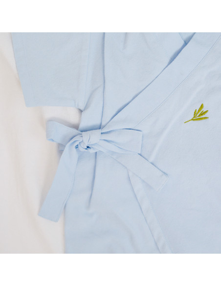 kimono-salopetă pentru bebeluși și copii din bumbac albastru
