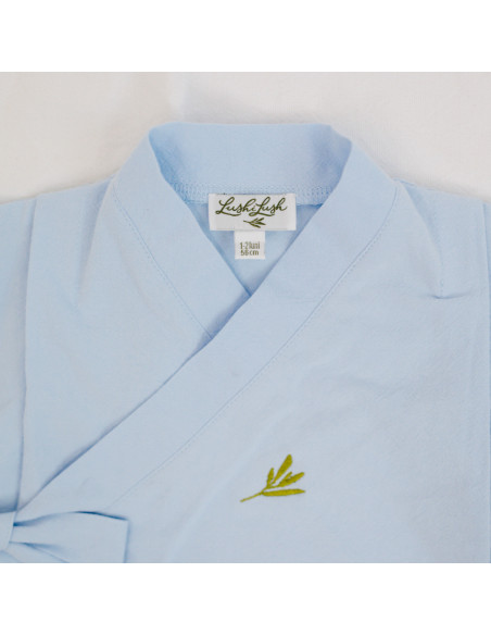 kimono-salopetă pentru bebeluși și copii din bumbac albastru