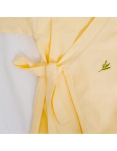 kimono salopetă pentru bebeluși copii din bumbac galben 2